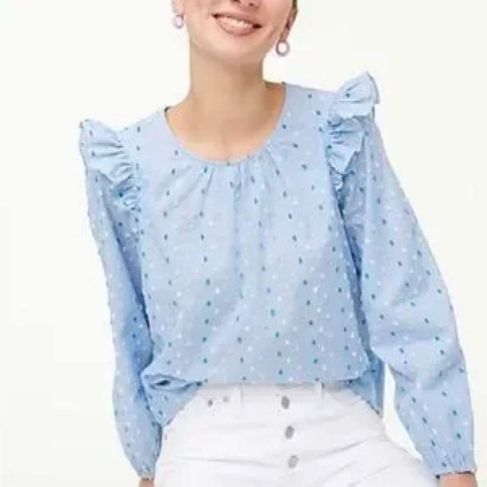 J. Crew Blue Floral Blouse